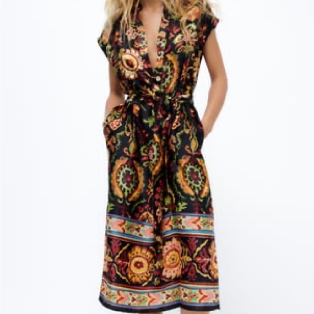ZARA PRINTED TUNIC DRESS
